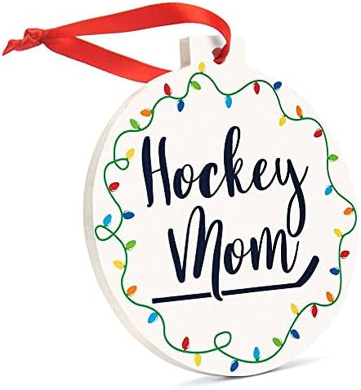 Hockey Ceramic Ornament | Hockey Mom Christmas Ornament