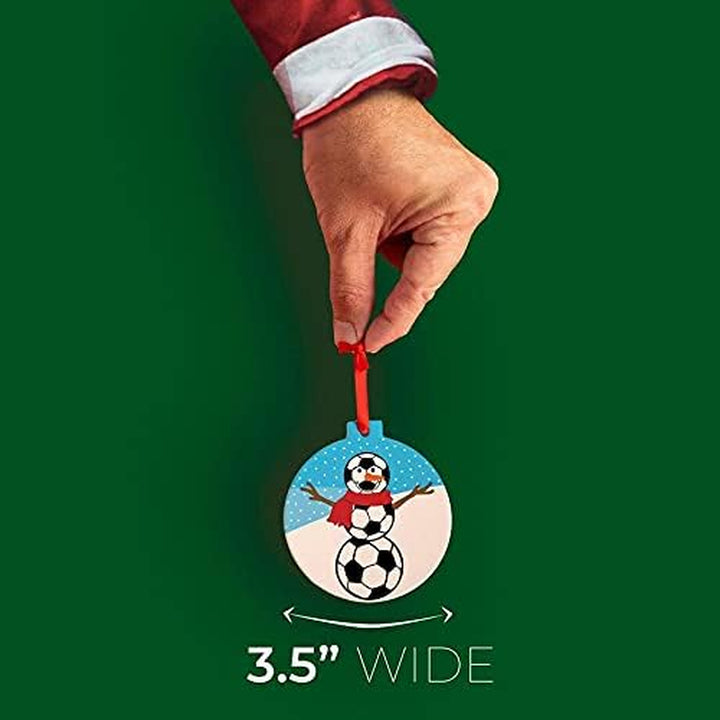 Soccer Ceramic Ornament | Snowman Christmas Ornament