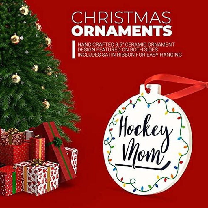 Hockey Ceramic Ornament | Hockey Mom Christmas Ornament