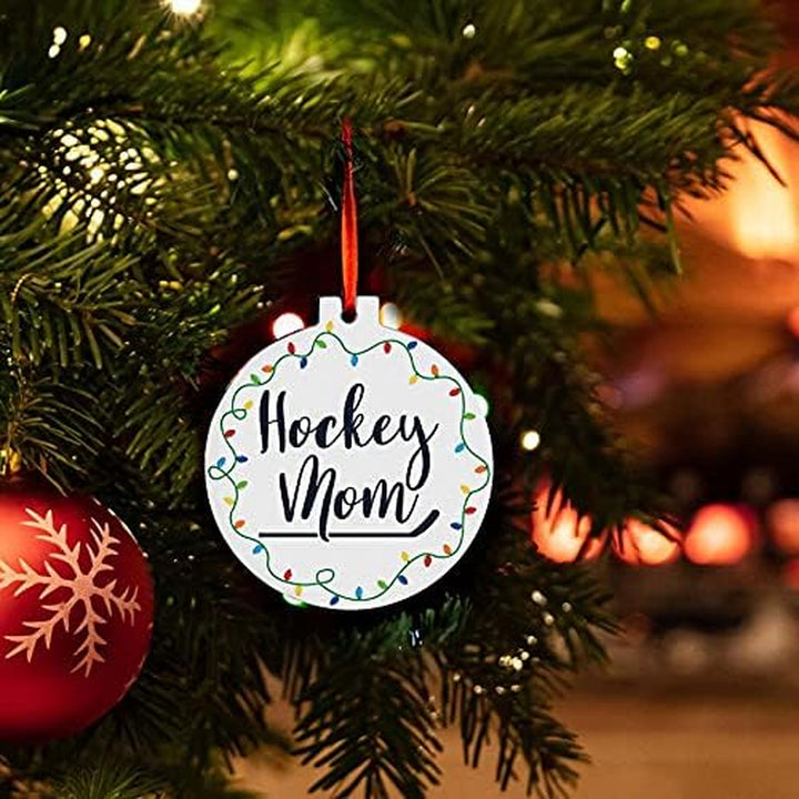 Hockey Ceramic Ornament | Hockey Mom Christmas Ornament